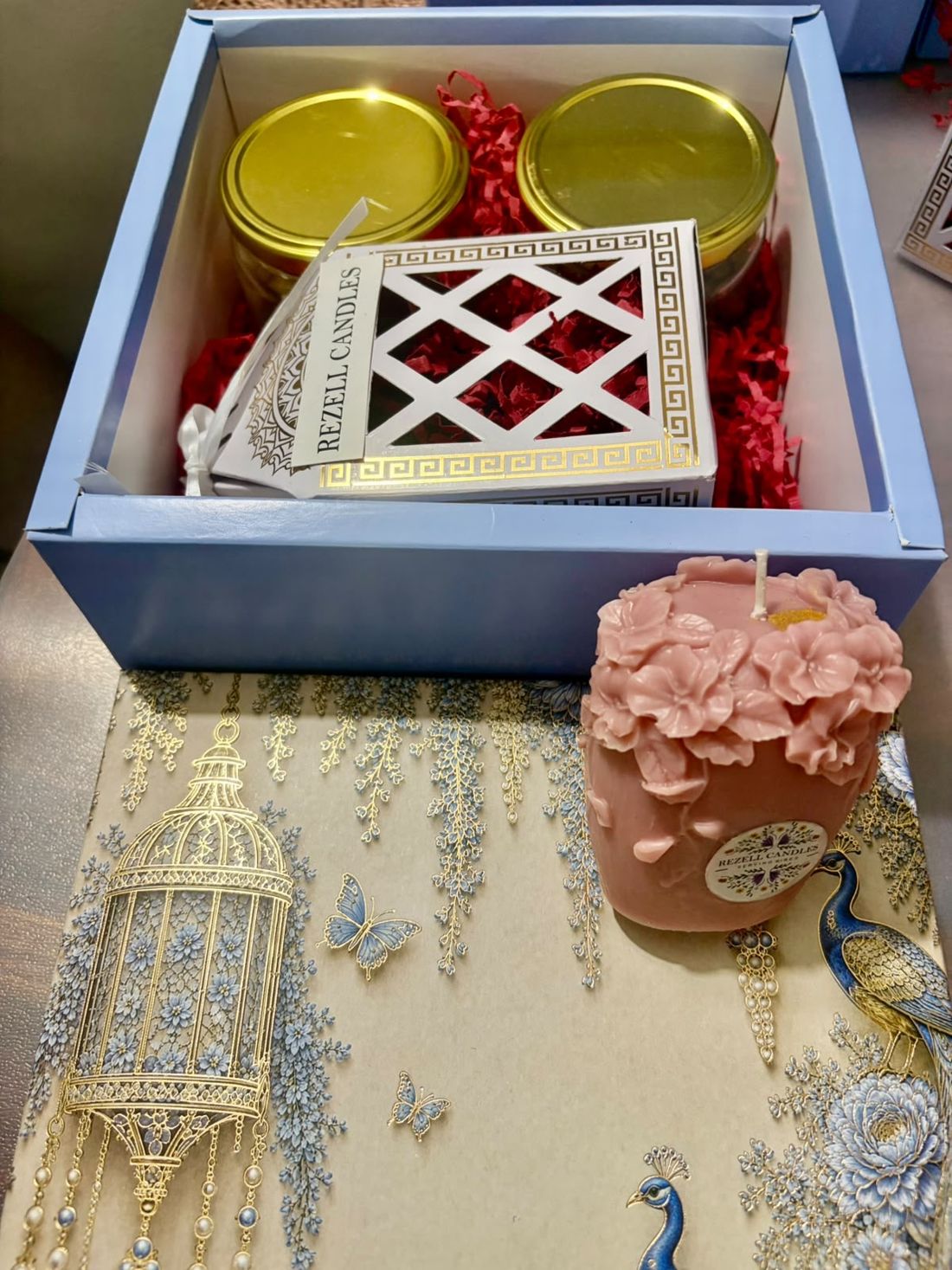 Peacock Blue Hamper